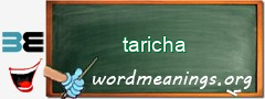 WordMeaning blackboard for taricha